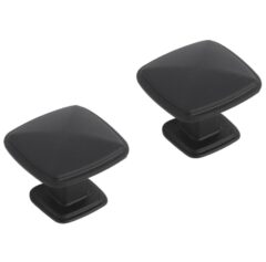 Differnz meubelknop vierkant 25 mm mat zwart 2 stuks