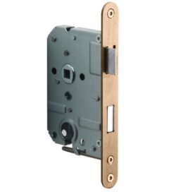 FORMANI cilinder dag en nachtslot PC55 BASICS LBLAY55 afgerond met PVD licht bronzen voorplaat