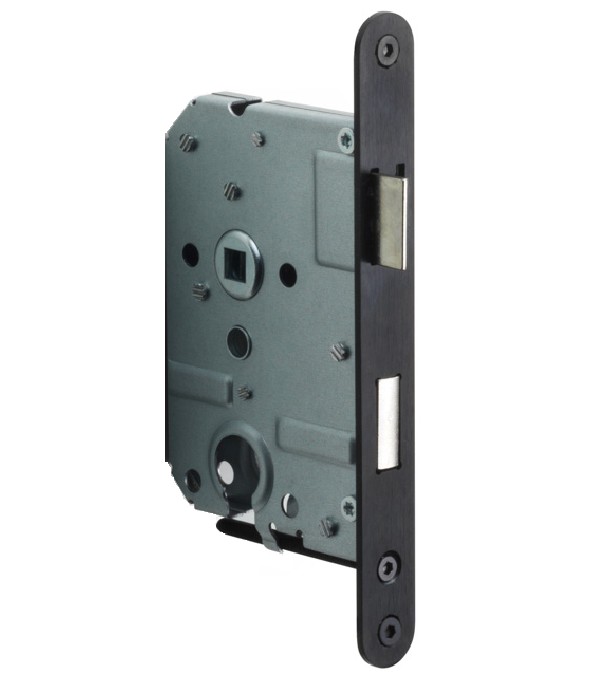 FORMANI cilinder dag en nachtslot PC55 BASICS LBLAY55 afgerond met PVD mat zwarte voorplaat
