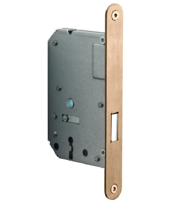 FORMANI kastdeurslot BASICS LBLKAN56 afgerond met PVD licht bronzen voorplaat