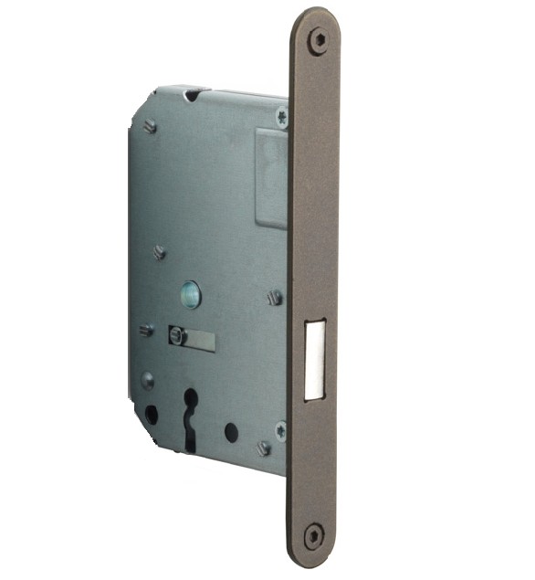 FORMANI kastdeurslot BASICS LBLKAN56 afgerond met bronzen voorplaat