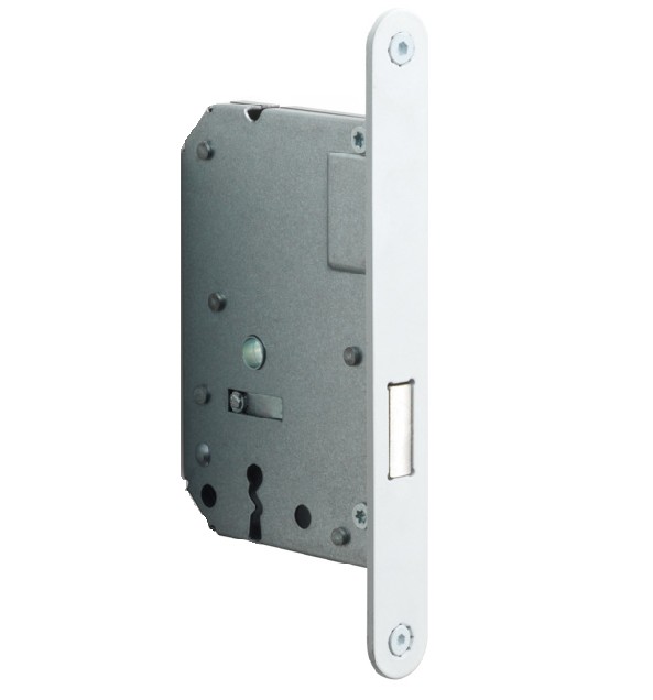 FORMANI kastdeurslot BASICS LBLKAN56 afgerond met witte voorplaat