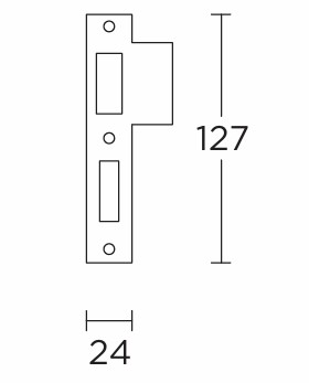 FORMANI rechthoekige sluitplaat voor dag- en nachtschoot BASICS LBSPNYW mat zwart - Afbeelding 2