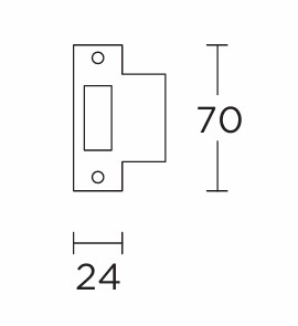 FORMANI rechthoekige sluitplaat voor loopslot BASICS LBSPSFC mat zwart - Afbeelding 2