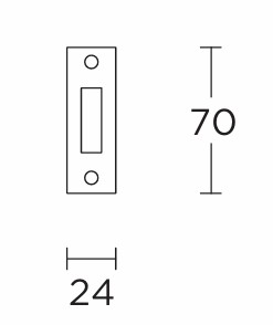 FORMANI rechthoekige sluitplaat voor kastslot BASICS LBSPK mat zwart - Afbeelding 2