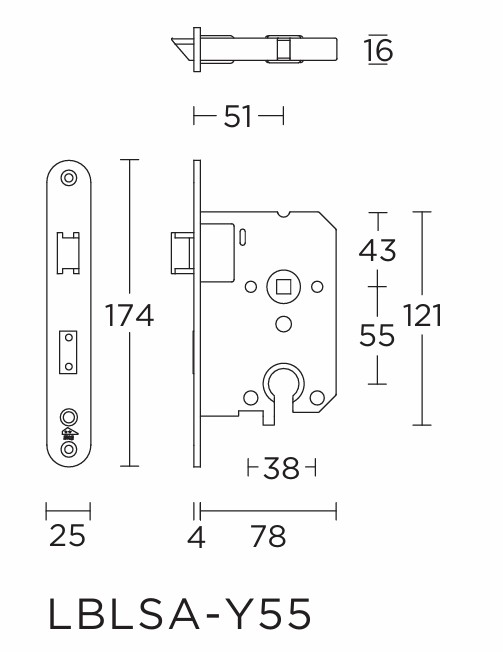 FORMANI veiligheidsslot PC55 BASICS LBLSAY55 SKG2 afgerond met PVD mat gouden voorplaat - Afbeelding 2