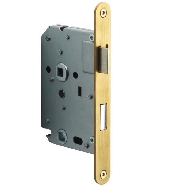 FORMANI wc-badkamerslot WC638 BASICS LBLAW63X8 afgerond met PVD mat gouden voorplaat