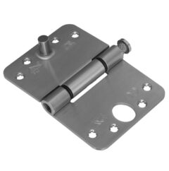 Nylon glijlagerscharnier doorgezette knoop ronde hoeken 89x125 mm rvs geborsteld SKG3