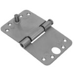 Nylon glijlagerscharnier doorgezette knoop ronde hoeken 89x150 mm rvs geborsteld SKG3