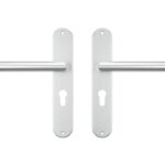 AXA binnendeurbeslag Oval PC55 met deurklink Milan aluminium F1