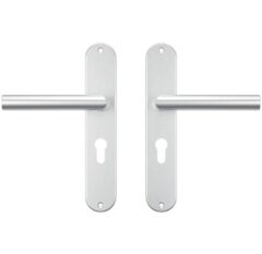 AXA binnendeurbeslag Oval PC55 met deurklink Milan aluminium F1