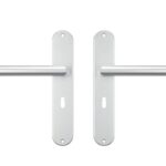 AXA binnendeurbeslag Oval SL56 met deurklink Milan aluminium F1