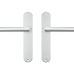 AXA binnendeurbeslag Oval blind met deurklink Milan aluminium F1