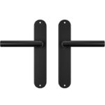 AXA binnendeurbeslag Oval blind met deurklink Milan aluminium zwart