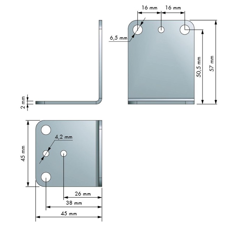 Bevestigingsset voor bodemmontage voor ladegeleiders - Afbeelding 2