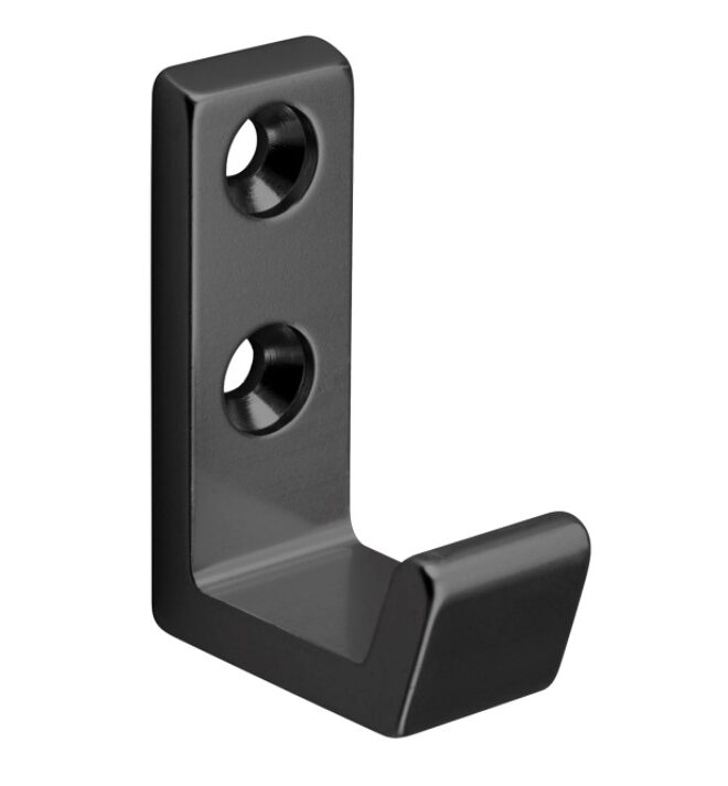 Differnz handdoekhaak recht mat zwart