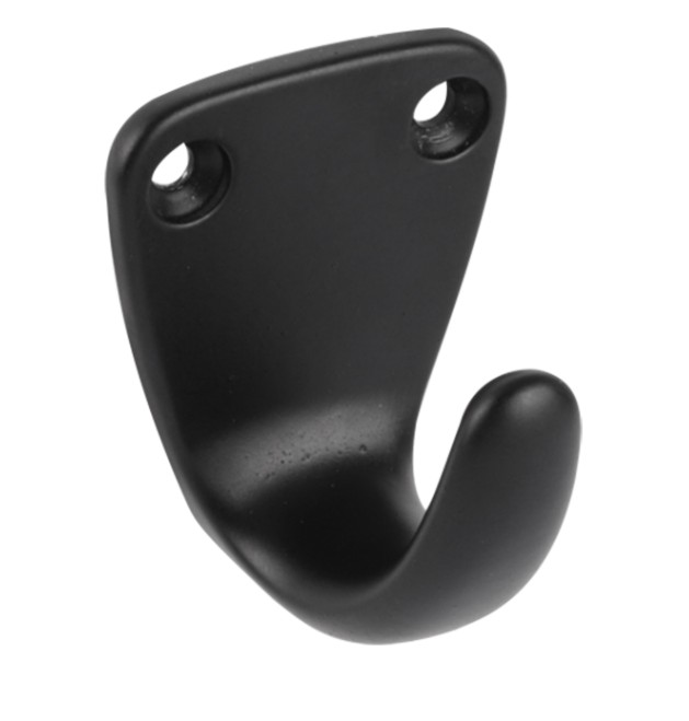 Differnz handdoekhaak rond mat zwart