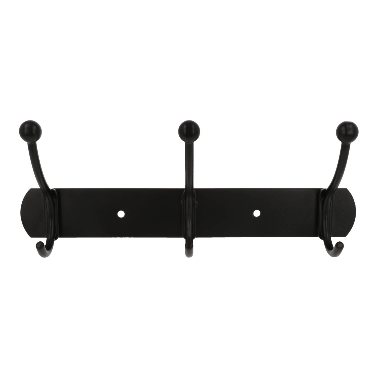 Differnz kapstok 3 haken dubbel aluminium rvs mat zwart - Afbeelding 2