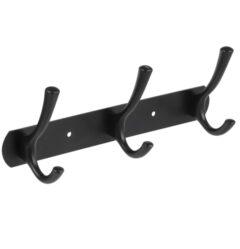 Differnz kapstok 3 haken dubbel modern aluminium rvs mat zwart