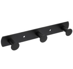 Differnz kapstok 3 haken rvs mat zwart