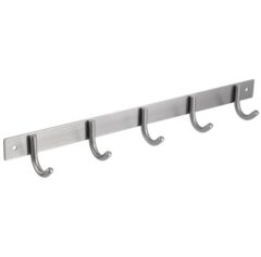 Differnz kapstok 5 haken beugel rvs mat chroom
