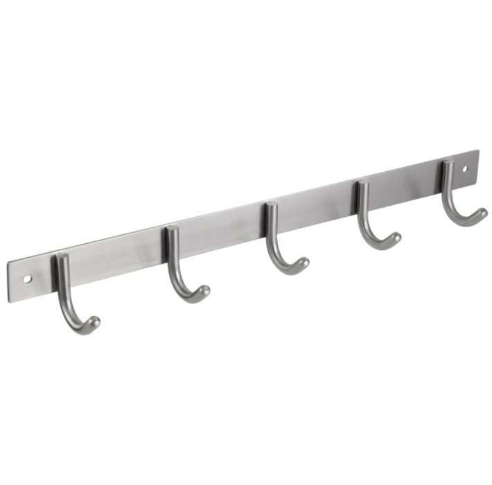 Differnz kapstok 5 haken beugel rvs mat chroom