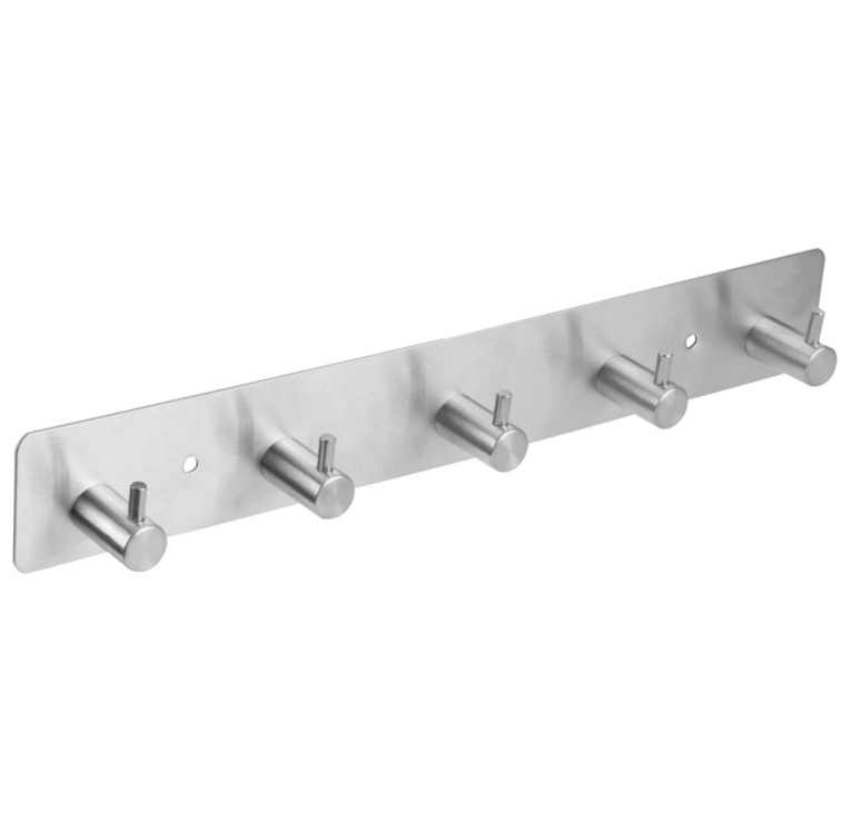 Differnz kapstok 5 haken knophaak rvs mat chroom