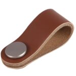 Differnz knop leer cognac bruin