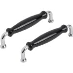 Differnz meubelgreep klassiek 128 mm chroom zwart