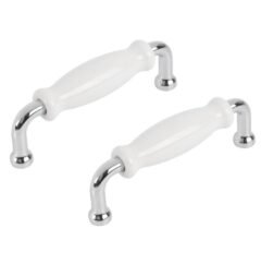 Differnz meubelgreep klassiek 96 mm chroom wit