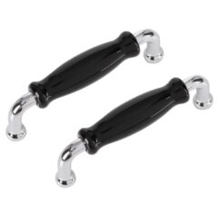 Differnz meubelgreep klassiek 96 mm chroom zwart