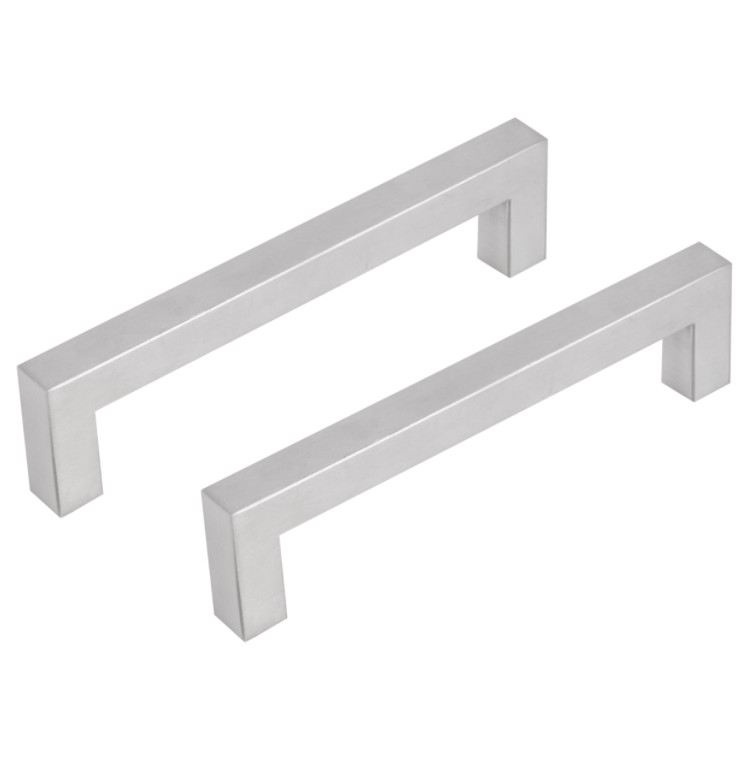 Differnz meubelgreep vierkant 128 mm mat chroom 2 stuks