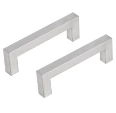 Differnz meubelgreep vierkant 96 mm mat chroom 2 stuks