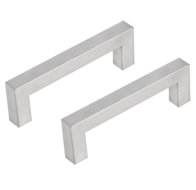 Differnz meubelgreep vierkant 96 mm mat chroom 2 stuks