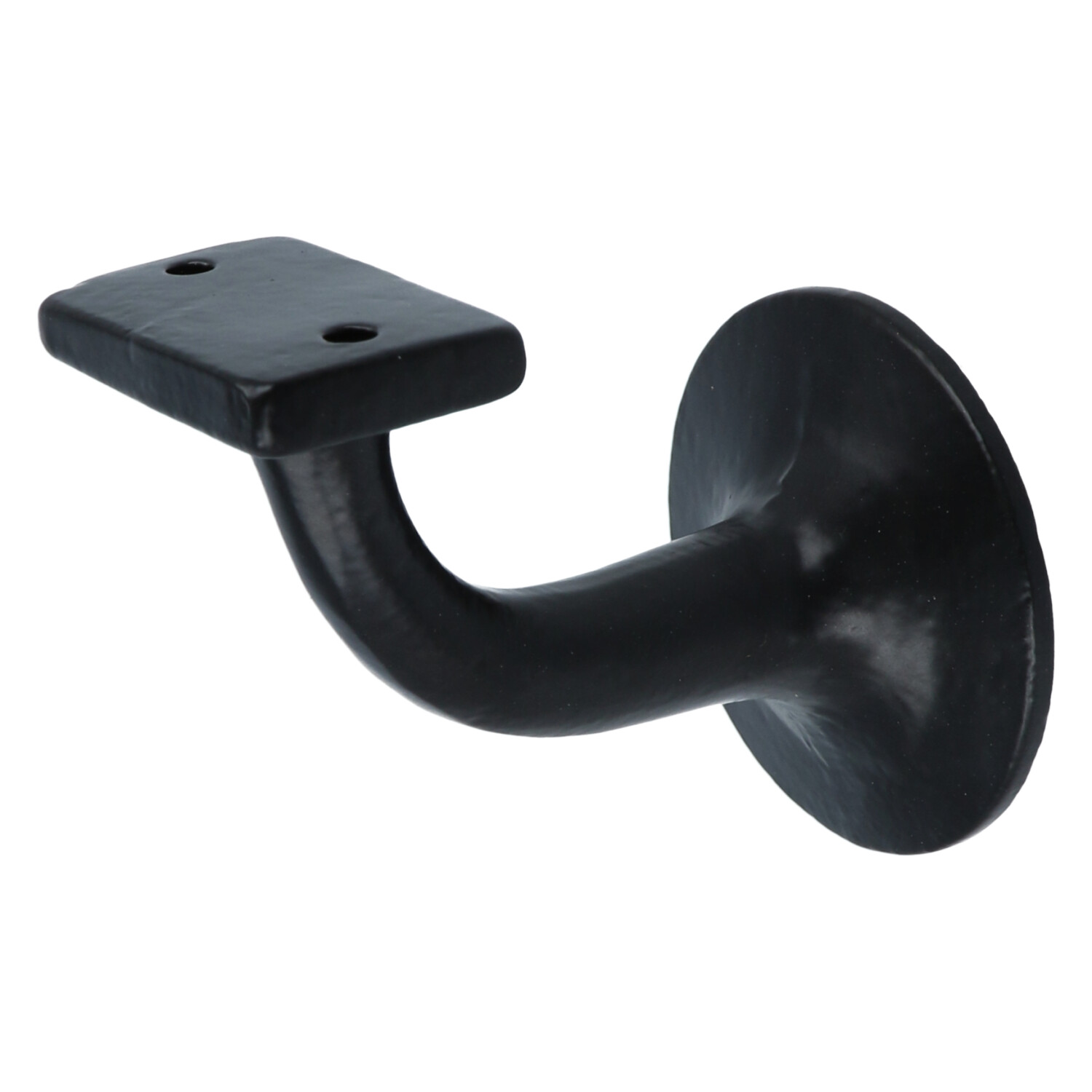 Leuninghouder vlak ijzer zwart