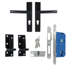 ODShop complete set voor poortdeuren luxe PC72 zwart