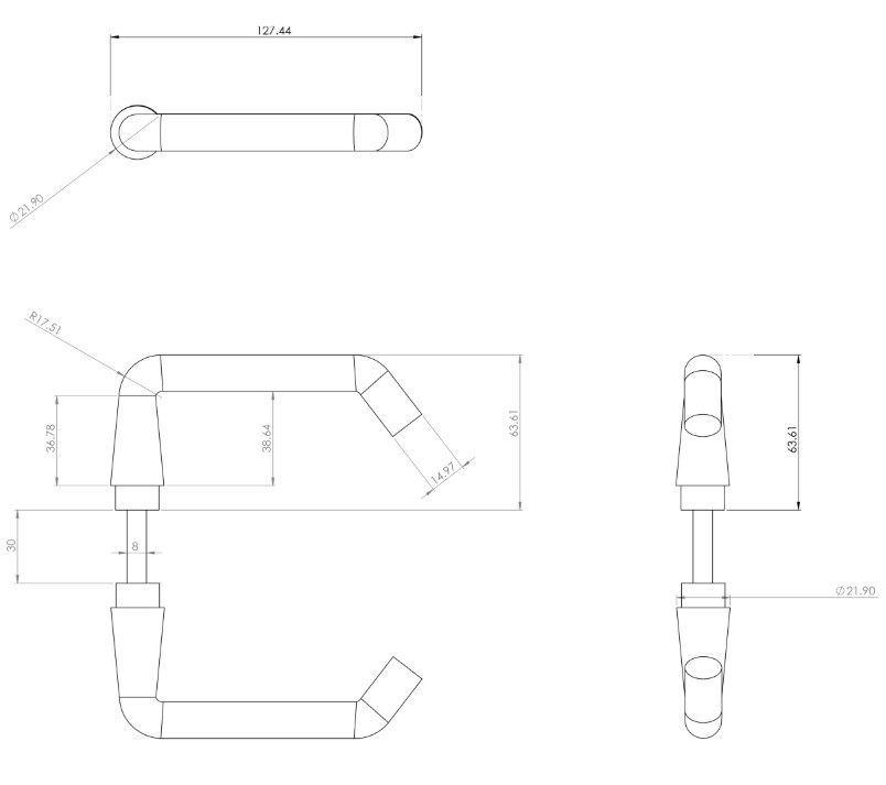 ODShop deurklink rond aluminium F1 - Afbeelding 2