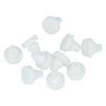 ODShop set van 10 aanslagdopjes 11x6x3mm voor deurkozijnen rubber wit