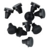 ODShop set van 10 aanslagdopjes 11x6x3mm voor deurkozijnen rubber zwart