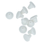 ODShop set van 10 aanslagdopjes 11x6x1.5mm voor deurkozijnen rubber wit