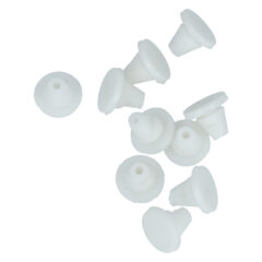 ODShop set van 10 aanslagdopjes 11x6x1.5mm voor deurkozijnen rubber wit