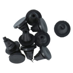 ODShop set van 10 aanslagdopjes 11x6x1.5mm voor deurkozijnen rubber zwart