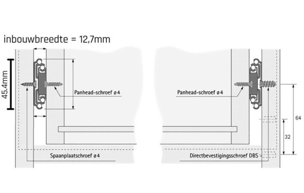 Paar ladegeleiders ka45 volledig uittrekbaar 25 cm - Afbeelding 3