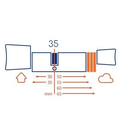 SX-35 Bold Elite Cilinder SKG3 zilvergrijs - Afbeelding 2