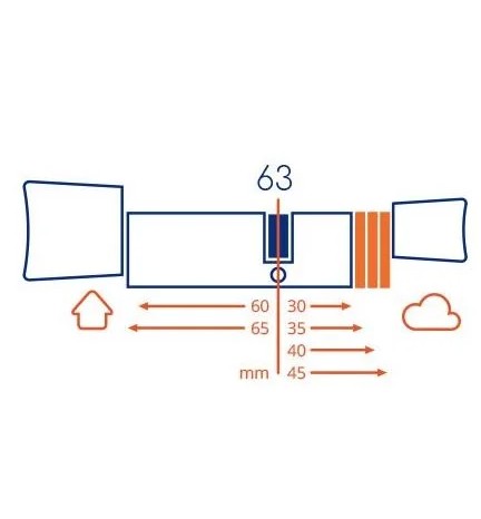 SX-63 Bold Elite Cilinder SKG3 zilvergrijs - Afbeelding 2