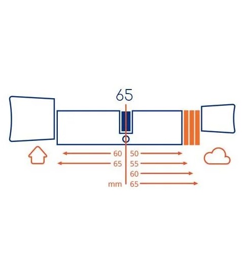 SX-65 Bold Elite Cilinder SKG3 zilvergrijs - Afbeelding 2