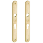 Set van twee langschilden smal PC72 messing antiek