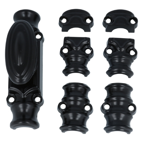 Siso raamespagnolet Retro voor lichte toepassingen zamak zwart inclusief stangen - Afbeelding 3