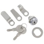 Slotje voor brievenbussen staal vernikkeld