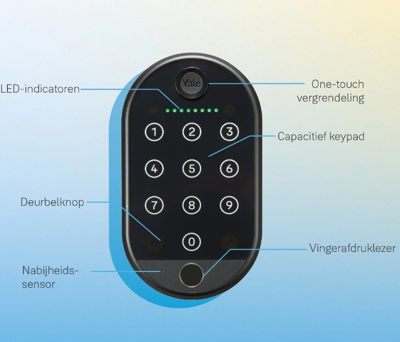 Yale Smart Keypad 2 met vingerafdruk voor Linus slim deurslot - Afbeelding 5